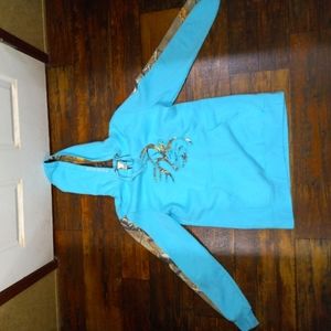 Legendary whitetails turquoise hoodie size medium